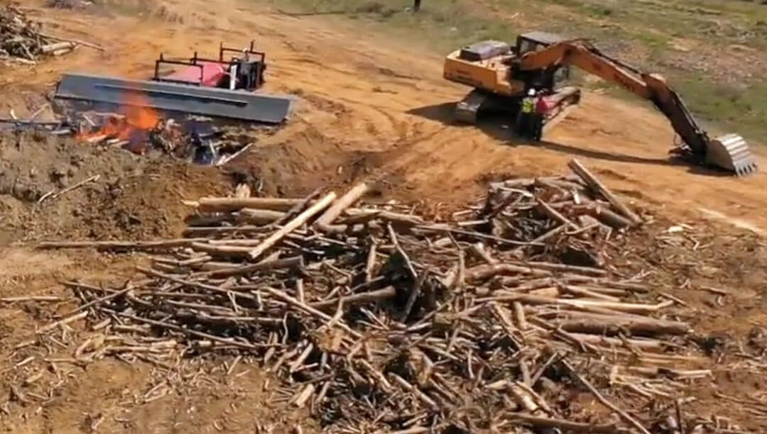 Using an Air Curtain Destructor to Burn Vegetative Debris