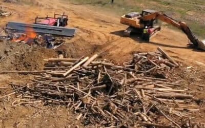Using an Air Curtain Destructor to Burn Vegetative Debris